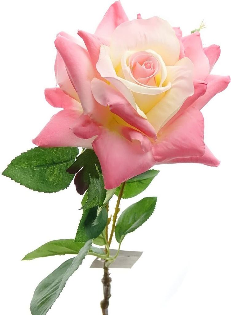 GASPER Rose Rosa & Cremeweiß 53 cm - Kunstblumen