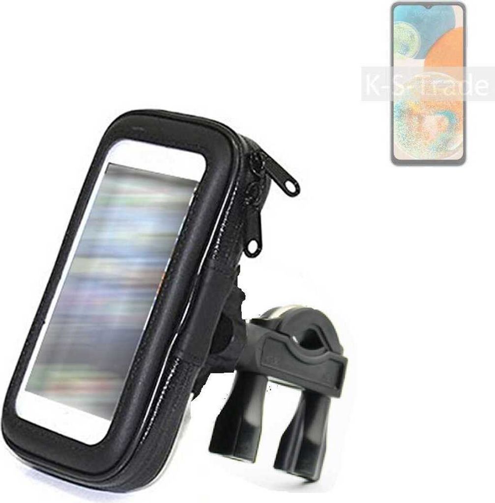 K-S-Trade Fahrrad-Halterung kompatibel mit Samsung Galaxy A23 5G Handy-Halterung Halter Lenkstange Fahrradhalterung Motorrad Bike Mount