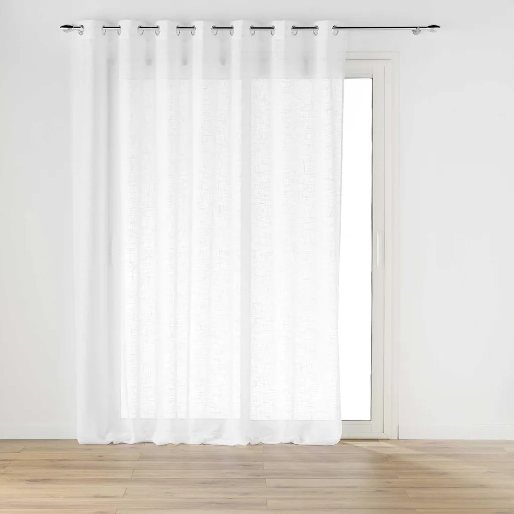 Rideau 400 x 240 cm HALTONA effet lin pour habiller une baie vitrée