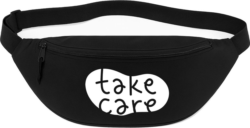 Huuraa Bauchtasche Take Care Batch 2,5 Liter Black Polyester Crossbody Bag Geschenkidee