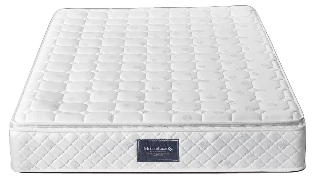 Matelas blanc 90x200 ressorts ensachés 25 cm épaisseur mousse à froid