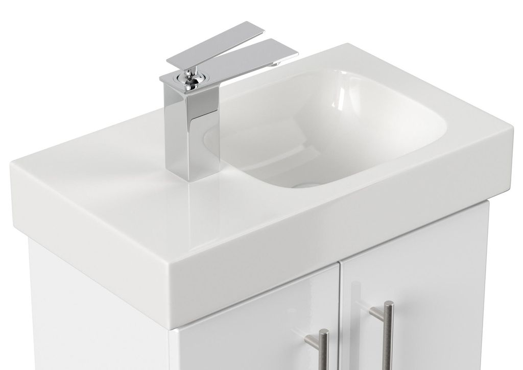 Geberit Icon XS 53 cm links Waschbecken : Weiss Varianten: Produktbild 