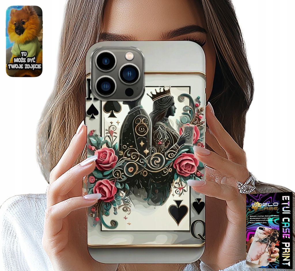 Etui Für Iphone 13 Pro - Card Queen Poker + Glass