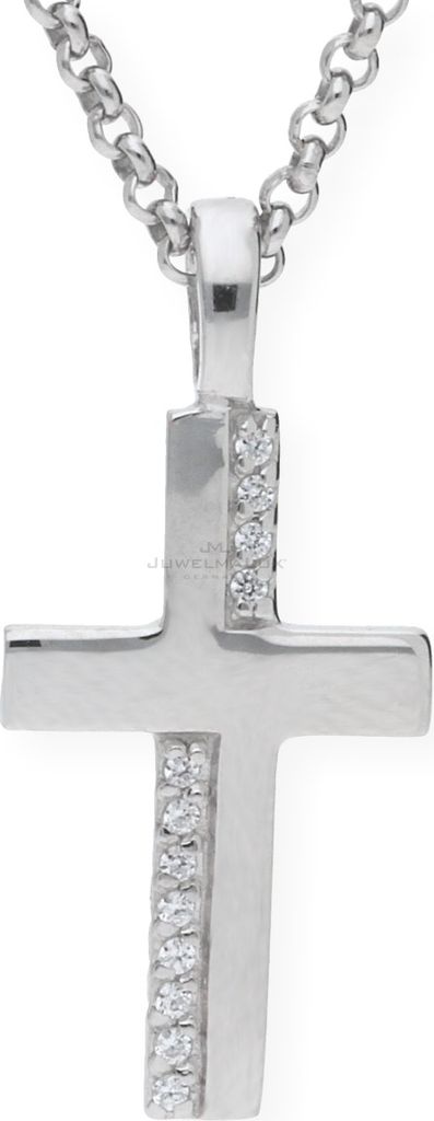 JuwelmaLux Anhänger 925/000 Sterling Silber Kreuz mit Zirkonia JL20-02-0603