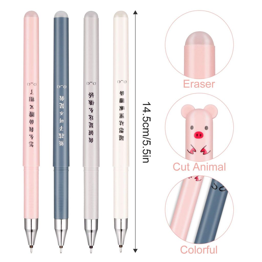 Für Studenten Süße Cartoon Katze Stifte Schreibwaren Schwarz 0,5 mm Tintenschreiber 6 Stücke Gelschreiber Kugelschreiber Büro 