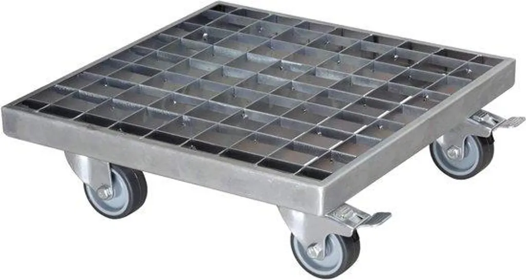 Roule-plante galvanisé 200 kg avec freins pour intérieur et balcon