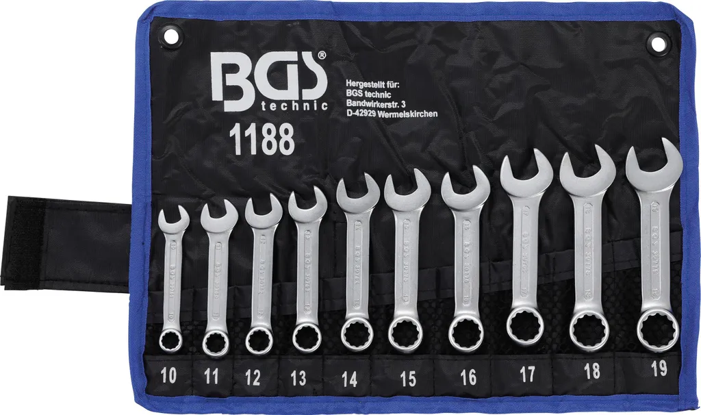 OFFERTA BGS 1188 Set 10 Chiavi Combinate Corte - Spedizione Rapida