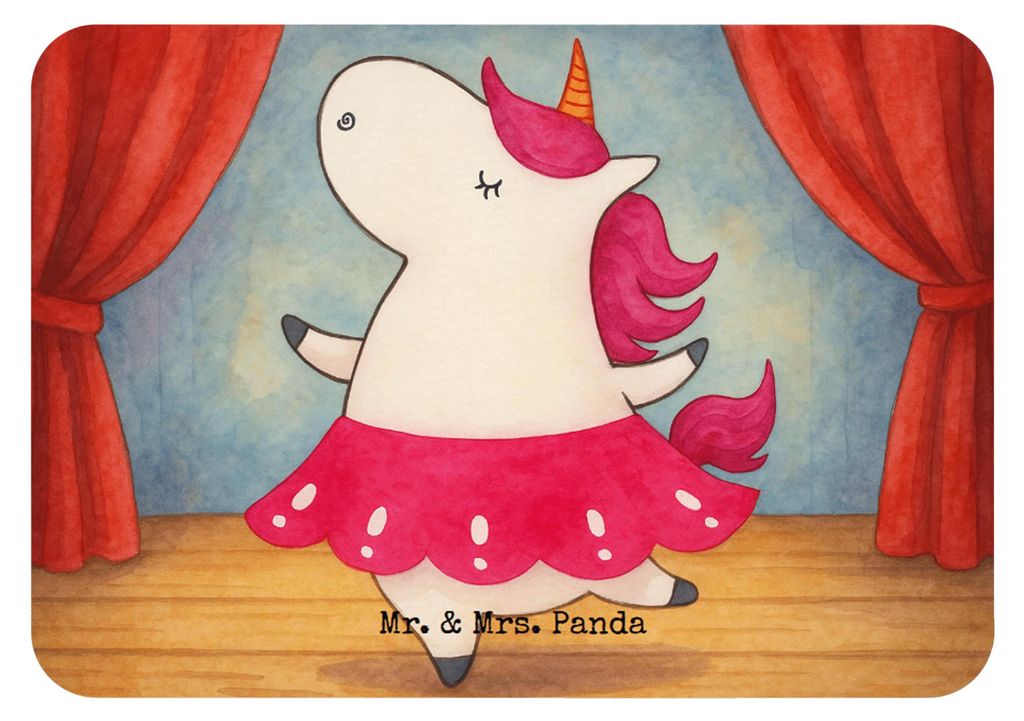 Mr. & Mrs. Panda Kühlschrankmagnet Einhorn Ballerina Design - Weiß - Geschenk, haftmagnet, magnet, Unicorn, zettelhalter, Feiern, Einhörner, Geb...