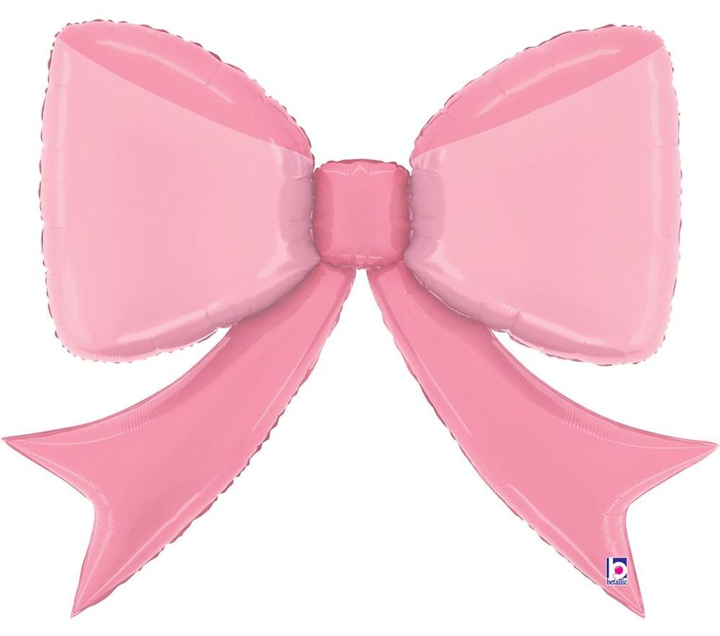 Pallone in foil sagomato "Bow" Rosa | 104 cm Immagine del prodotto 