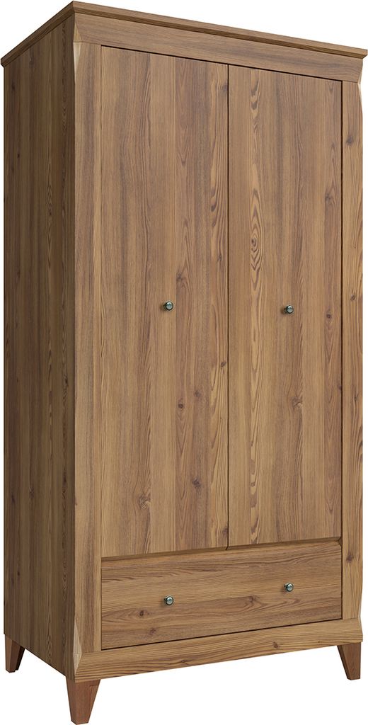 Schrank Raya mit 1 Schublade und 2 Türen, Holzoptik, 202cm