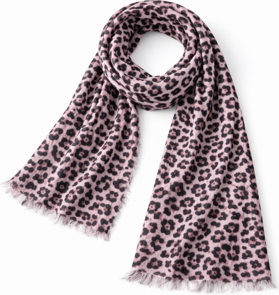 Schal Leo Print Italy, super-weiches Viskose von collezione alessandro
