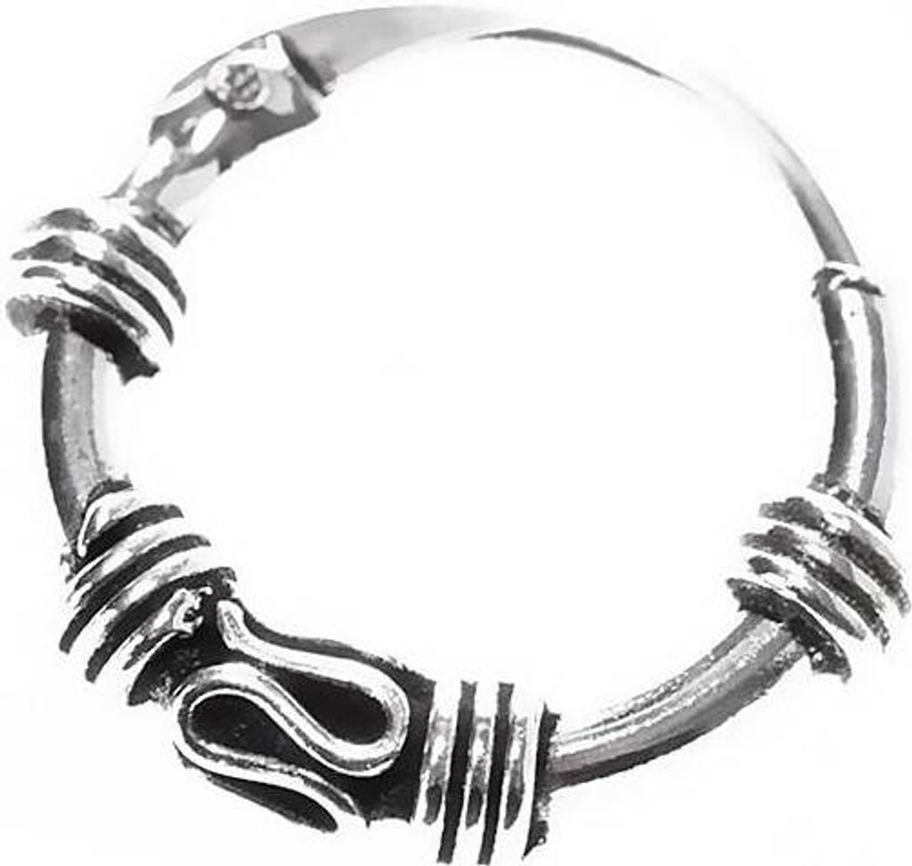 Single 925 Sterling Silber Keltische Celtic Bali Kleine Ohrringcreole 11mm 7116