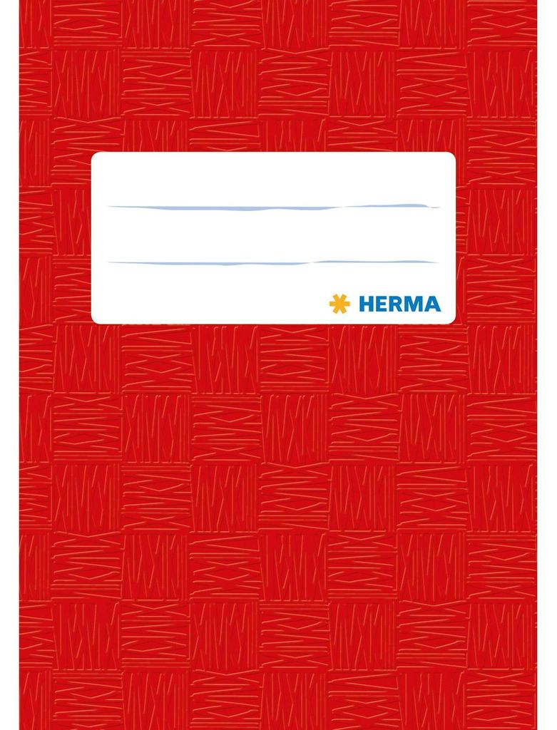 Ochraniacz na zeszyt HERMA, format DIN A6, kolor czerwony Zdjęcie produktu 