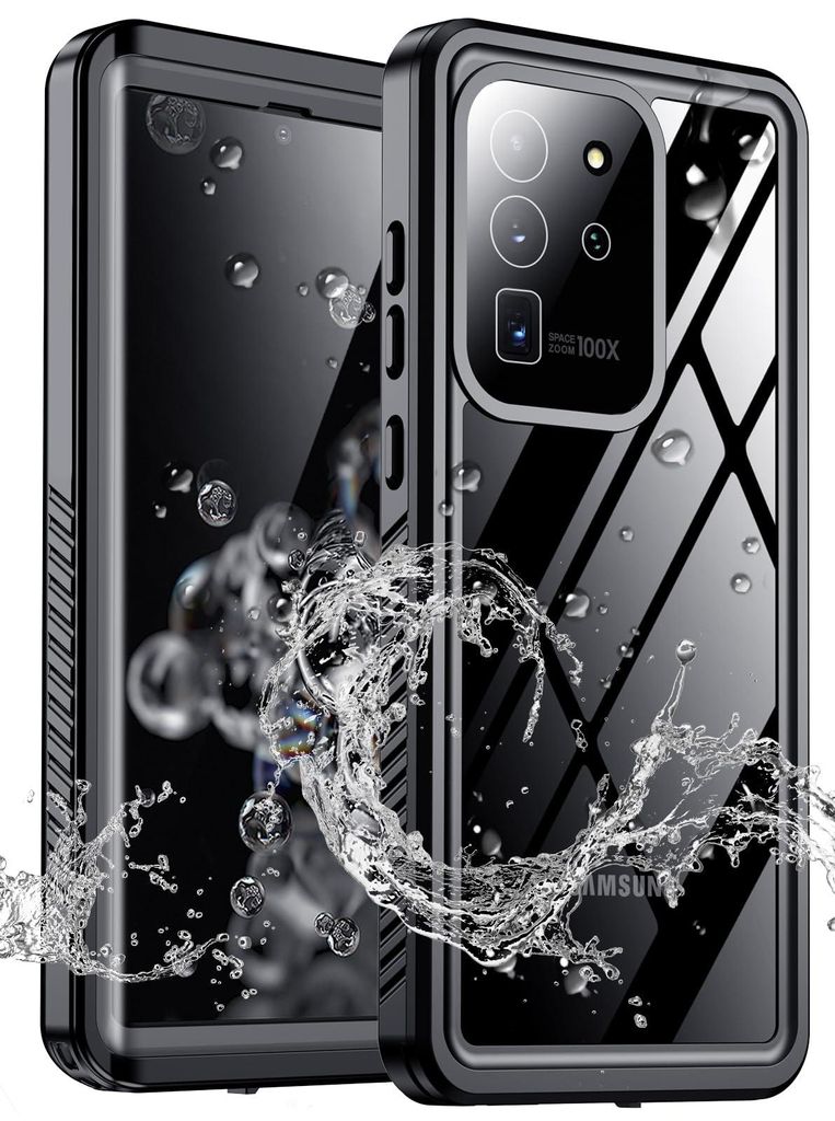 LaimTop Galaxy S20 Ultra Wasserdicht Hülle, IP68 360 Grad Komplett Handyhülle Stoßfest Staubdicht Schneefest Schutzhülle mit eingebautem Displa...