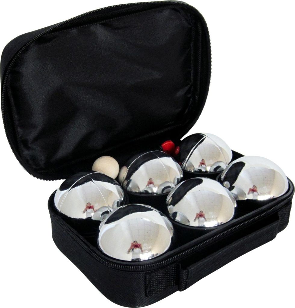 Jeu de pétanque MASTER 6 boules chromées housse nylon Image du produit 
