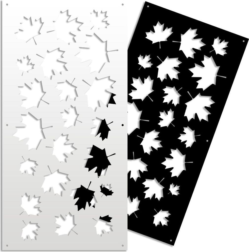 MAPLE – Perforiertes PVC–Panel – Sonnenschutz 73x148 cm weiß