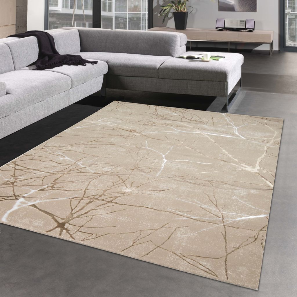 Moderner Designerteppich mit glänzenden Ästen abstrakt Produktbild 