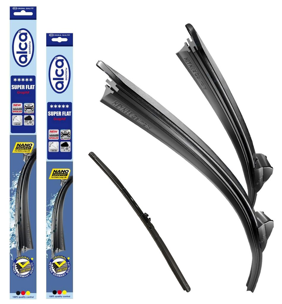 alca Scheibenwischer mit Heckwischer passend für VW SHARAN (05.2010 - 11.2015) SUPER FLAT Flachbalkenwischer