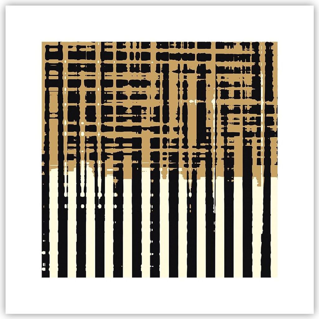 Poster - Poster ohne Rahmen - Abstraktion Weiß Gürtel - 30x30 cm - Wand Bild - Wanddeko - Wandbilder - Kunstposter - Wandposter - Bilder - Kunstd...