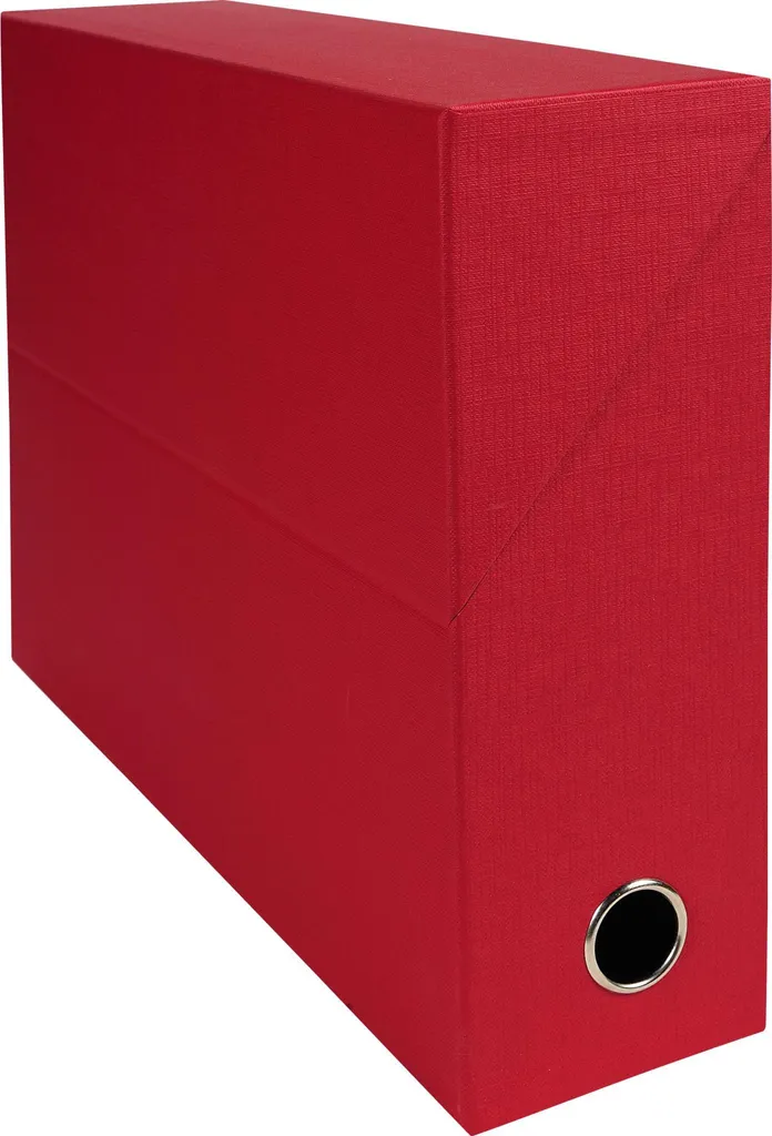 Boîte de transfert en papier toilé rouge 90mm Exacompta - Lot de 5