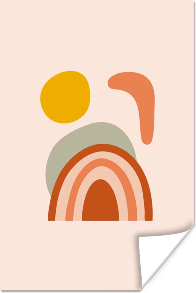MuchoWow Poster Sonne - Pastell - Sommer 40x60 cm - Plakate für die Wand - Poster Babyzimmer