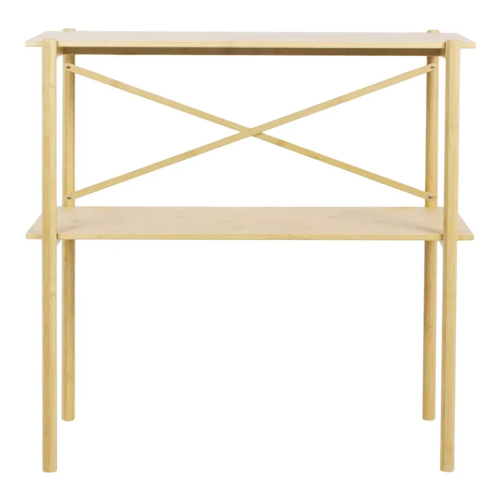 Table console Manaus bois clair naturel - Meuble d'entrée design scandi
