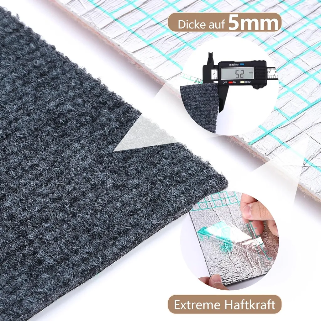 Tapis à griffer pour chat découpable et autocollant gris de 200x40cm