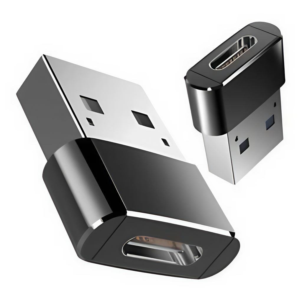 USB-A auf USB-C Adapter aus Aluminium – Kompatibel mit PC, Produktbild 
