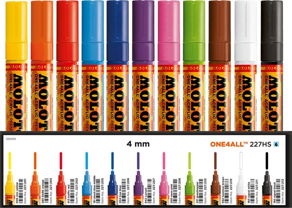 Molotow Acrylmarker ONE4ALL ACRYLIC 227HS 66er Sales Display, 1