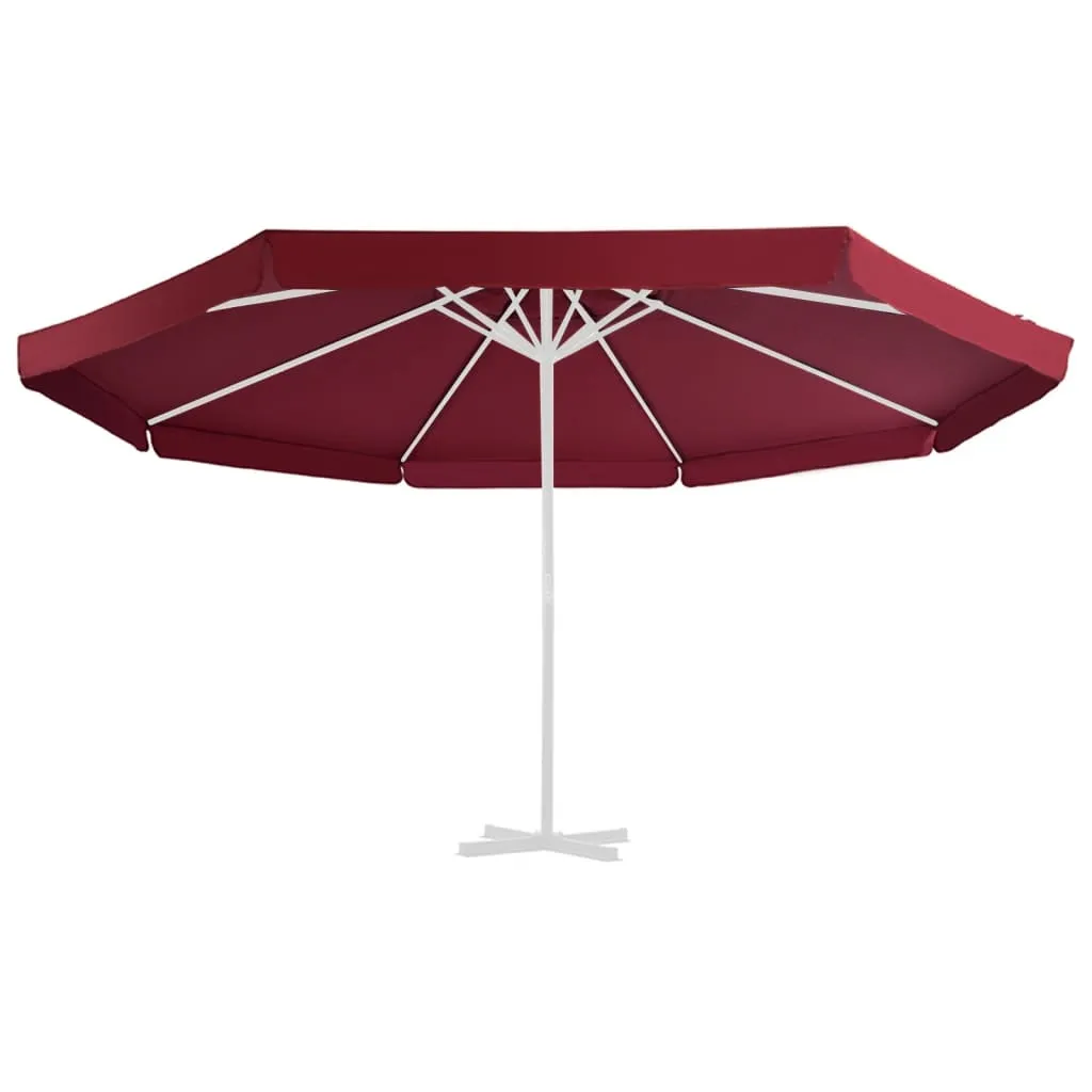 vidaXL Housse de rechange pour parasol Bordeaux rouge 500 cm - Toile