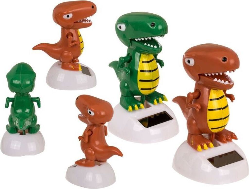 Dinosaurier Solarfigur Wackelfigur, Wackelkopffigur T-Rex Urzeit Natur Spielzeug