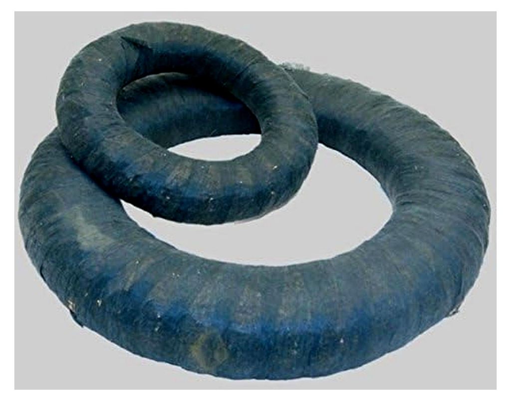 Kranz aus Strohrömer mit Vlies umwickelt - Kranzunterlage 50cm