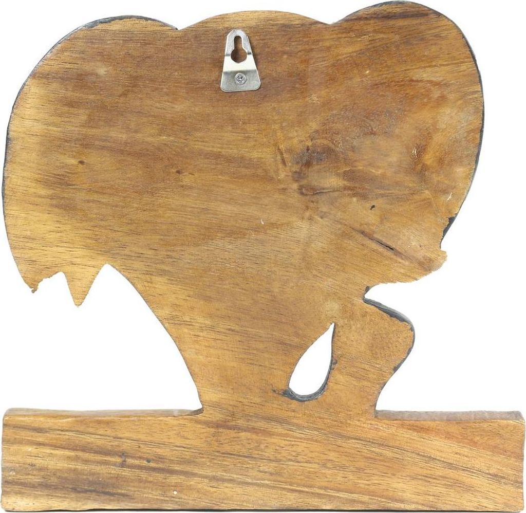Kindergarderobe Garderobenleiste Hakenleiste Holzgarderobe Kindermöbel 3 Haken Holzfarben Natur Limboholz Holz Elefant