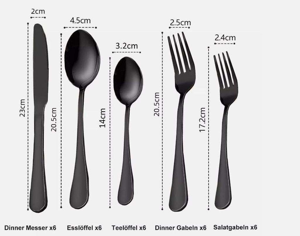 60 tlg Besteckset 12 Personen Tafelbesteck Besteck Set Menübesteck Edelstahl