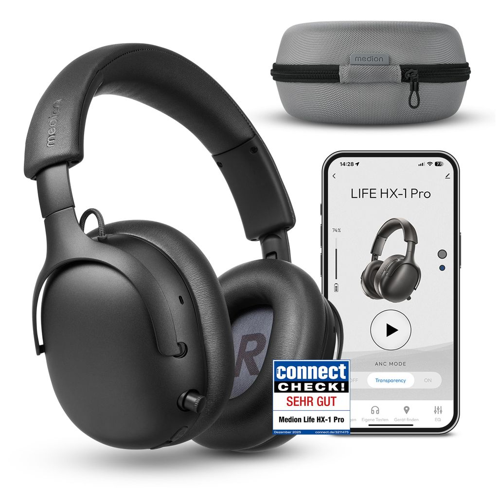 MEDION Over Ear Kopfhörer HX-1 Pro (kabellos, Hybrid Active Produktbild 