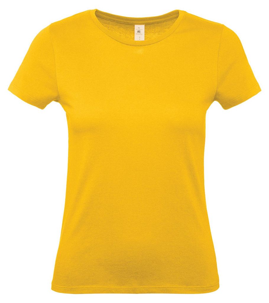 B&C Damen T-Shirt #E150 RW6634 (XL) (Gold)