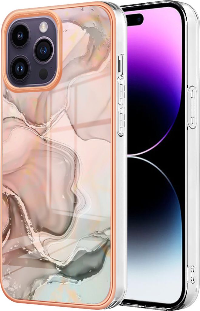 iPhone 14 Pro Max Hülle, Muster Dünn TPU Silikon Stoßdämpfer Bumper Schutzhülle für iPhone 14 Pro Max Crème