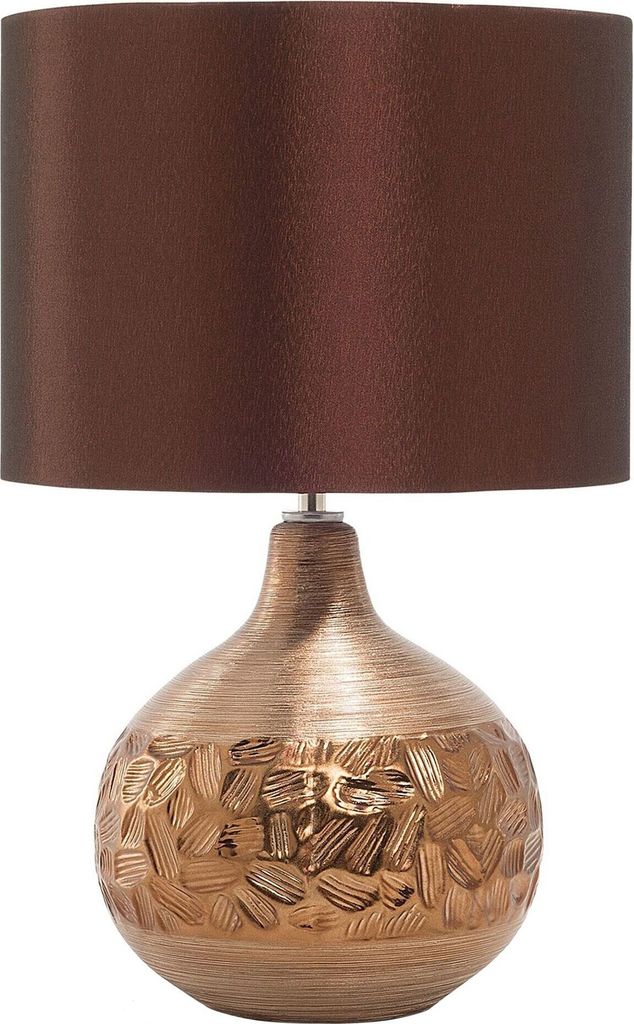 BELIANI Lampa stołowa miedziana porcelanowa 43 cm Zdjęcie produktu 