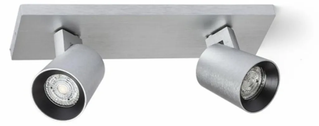 Éclairage Plafond sans Encastrement KENNY II Double Spot Aluminium