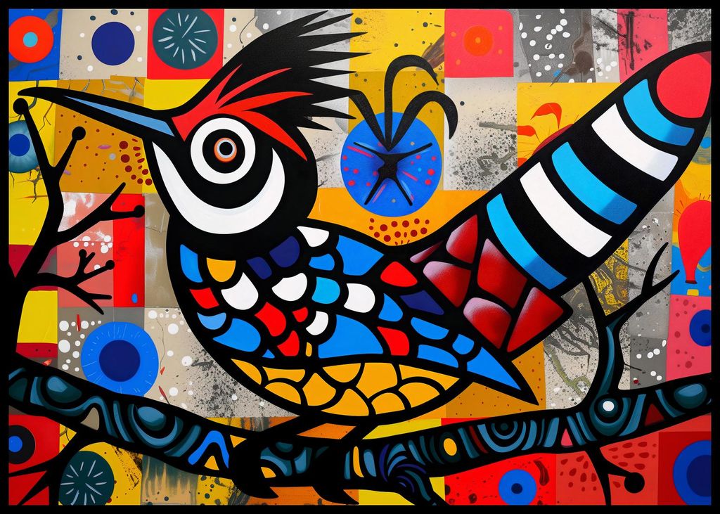 Plakat 84,1x59,4cm Vogel Auf dem Rücken