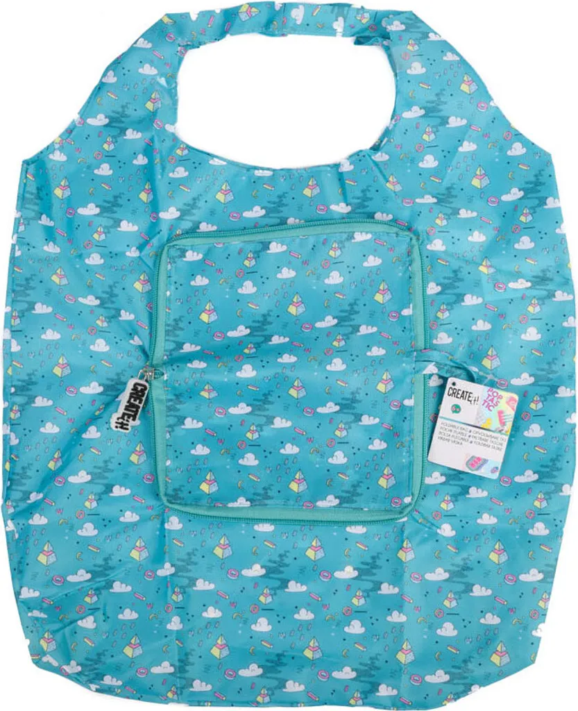 Eco Shopper Turchese Creare! Poptastic - Borsa Riutilizzabile Compatta - 2