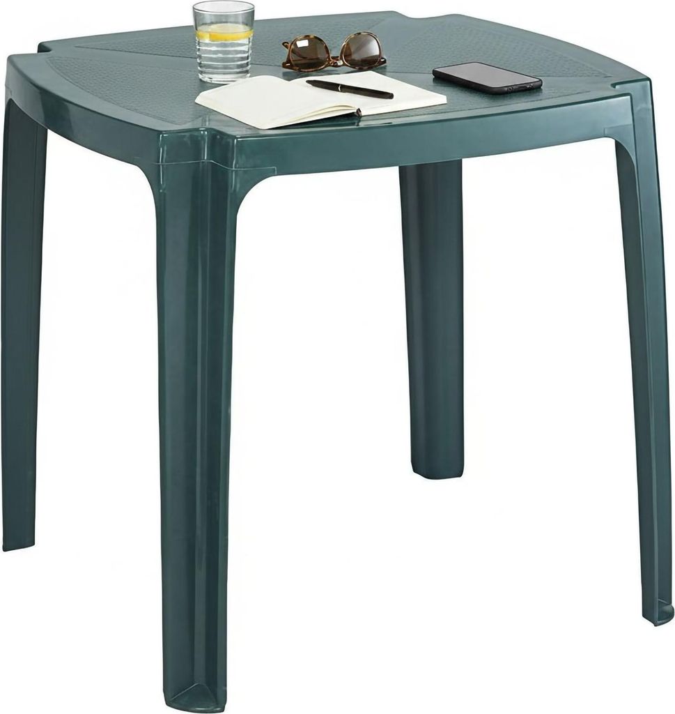 Smithport - Gartentisch, 75x75x72 cm Grün, 4 Plätze Italy
