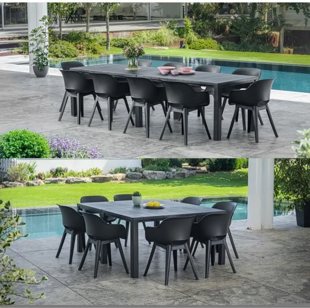 Table de jardin extensible Keter Julie Double 295 cm graphite - 18