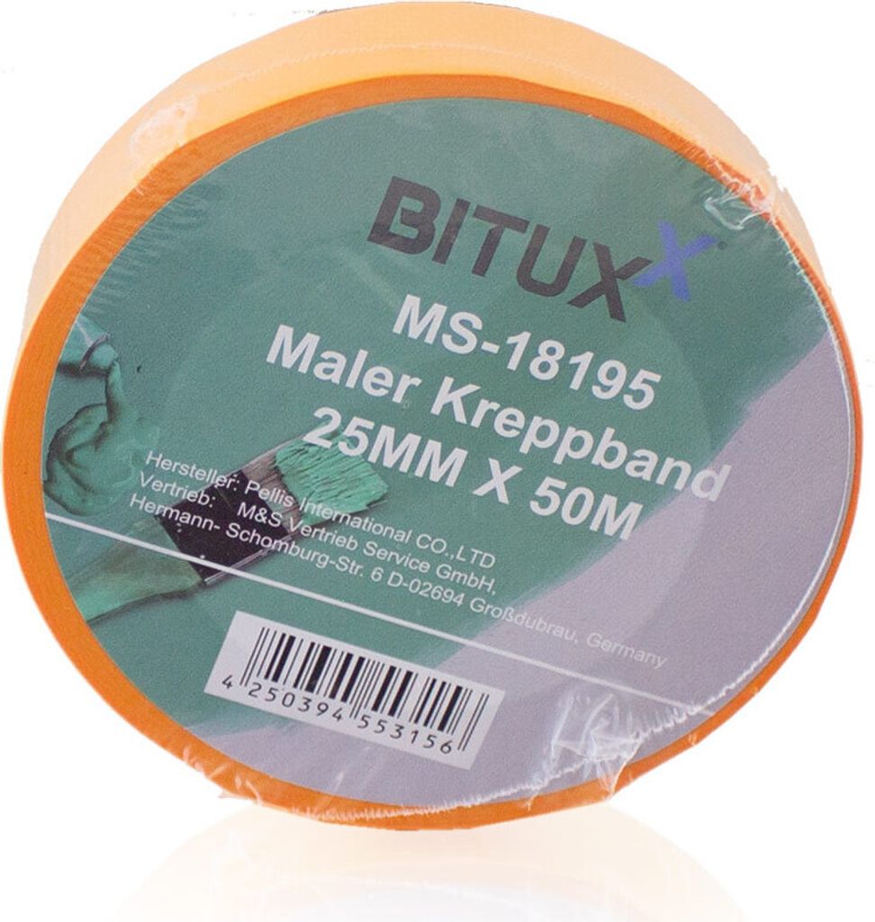Bituxx 24x 50m Maler Kreppband 25 mm breit MS-18425