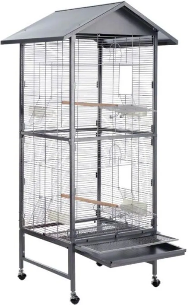 Volière d'intérieur Paradiso Anthrazit Topmast - Cage 60 x 60 x 168 cm