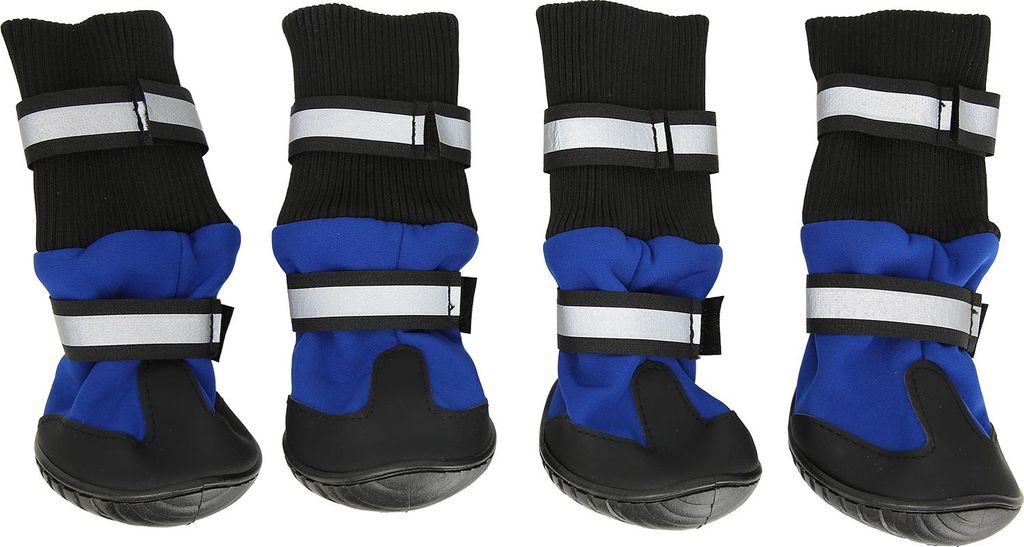 4PCS -Hundefuß Stiefel wasserdichte Haustierstiefel reflektierend atmungsaktive Keahprofel hohe Top -Schuhe für Innen im Freien m