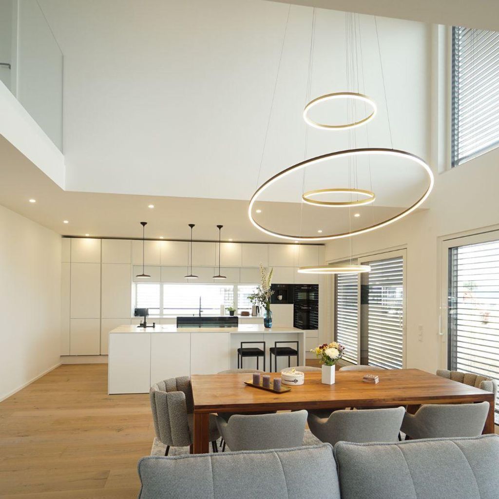 s.luce Ring 150 LED-Pendelleuchte direkt oder indirekt 5m Abhängung Weiß Rund
