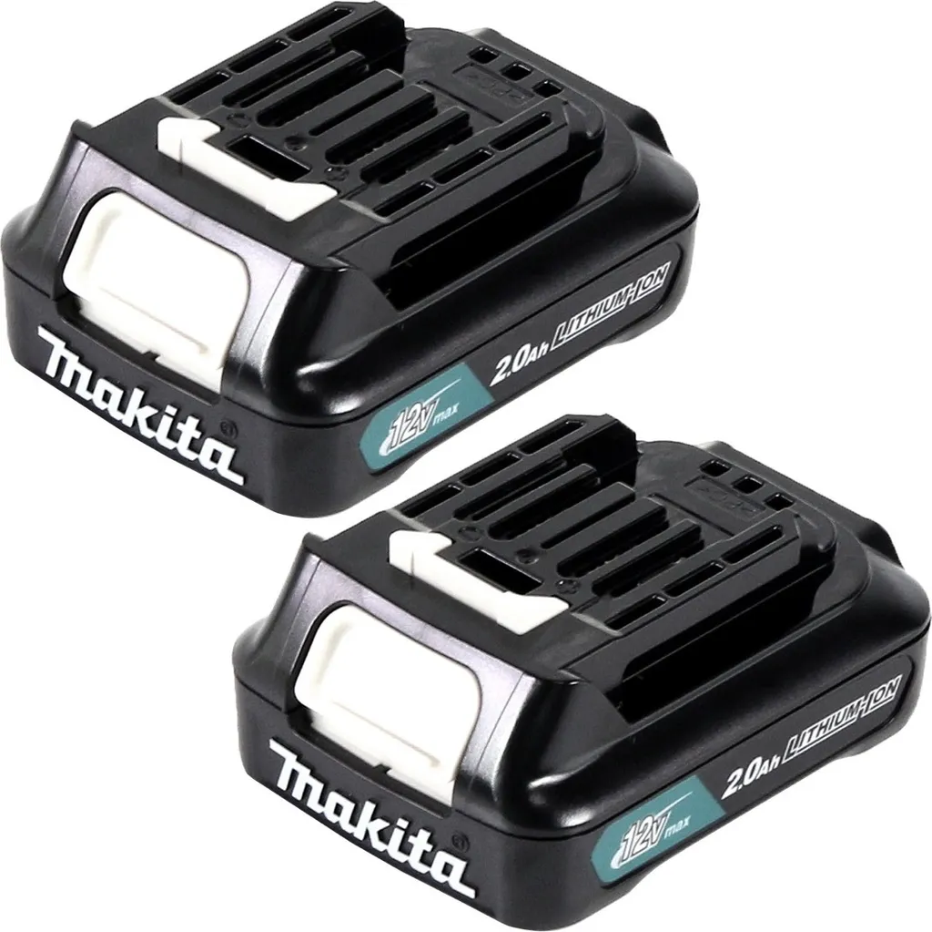 Doppia Batteria Makita 12V BL1021B 2Ah - Ricambio Originale 197396-9 - 2