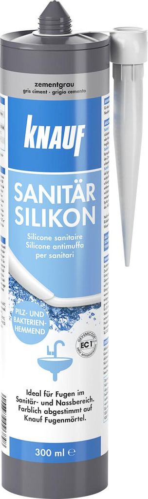 Knauf Sanitär Silikon zementgrau 300 ml Produktbild 