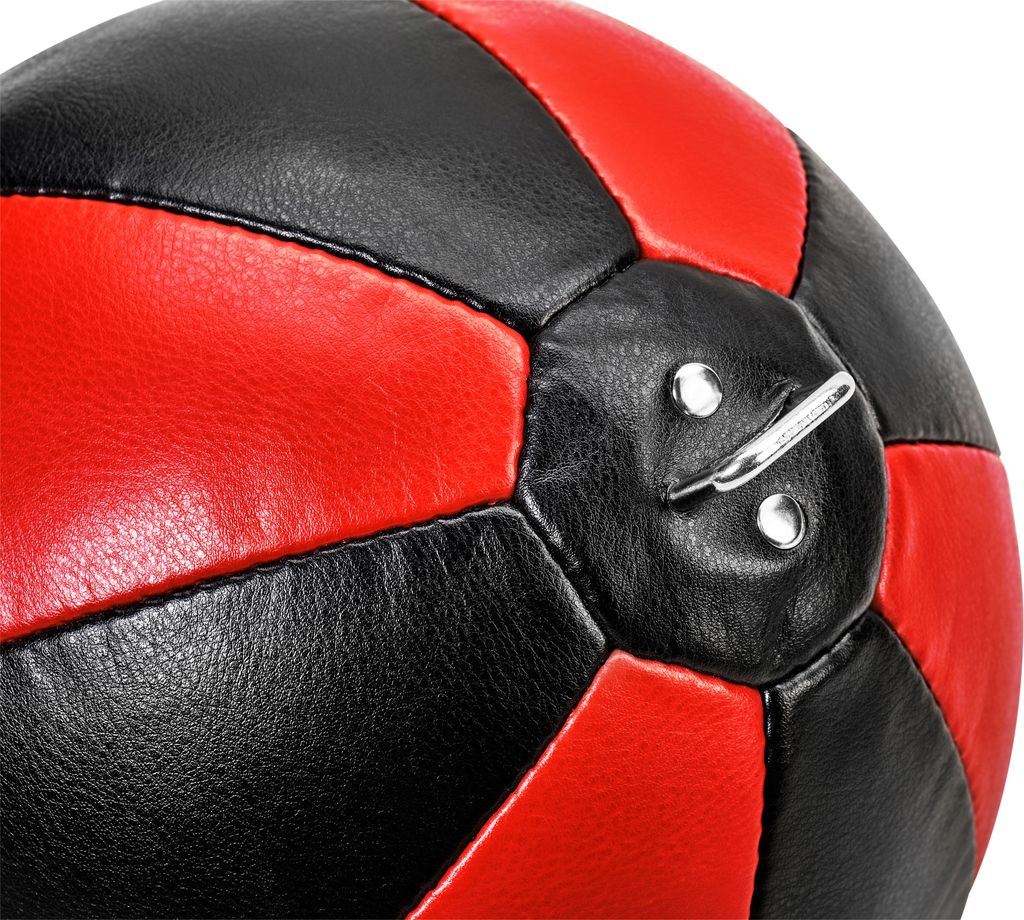 Doppelendball aus Kunstleder mit Spanngurten red Produktbild 4